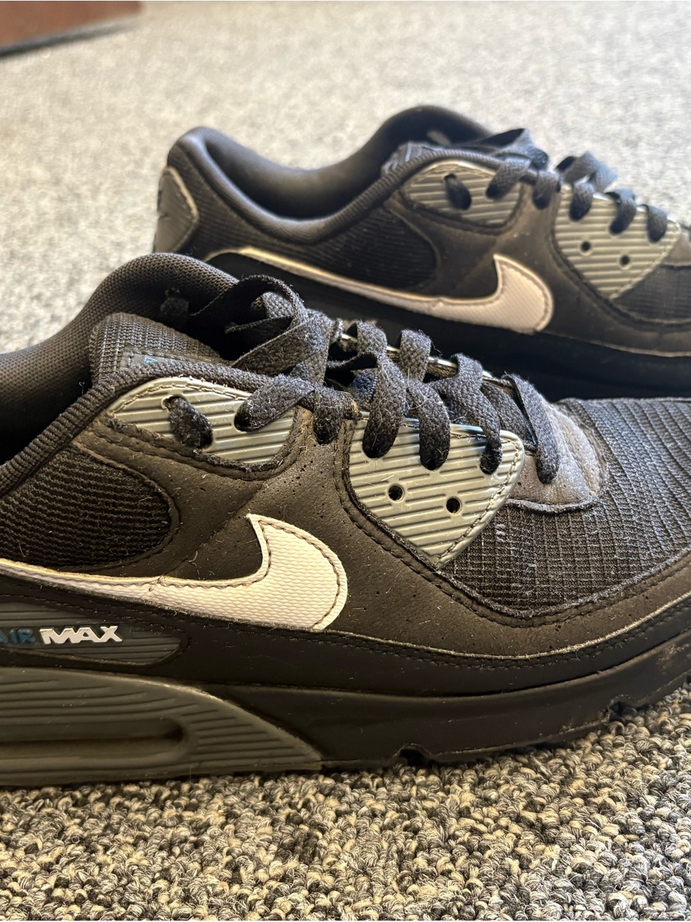 Nike Black and White Low-Top Air Max Sneakers